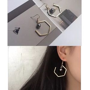 Half hoop gold earrings